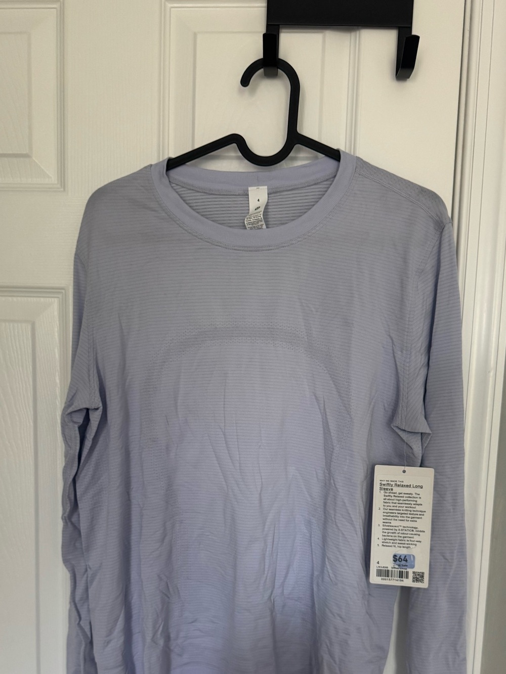 lululemon athletica Soft Lavender Crew Neck Long Sleeve